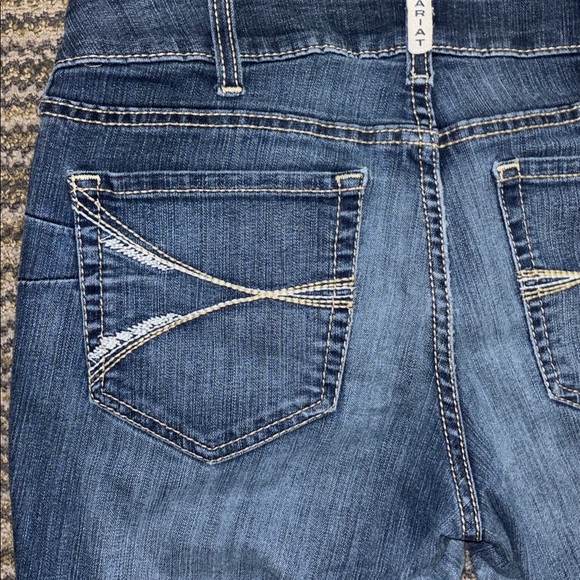 Ariat Women’s Size 30S REAL Denim Cotton Blend Stretch Bootcut Blue Jeans - Picture 6 of 12